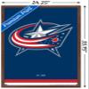 Trends International NHL Columbus Blue Jackets - Logo 21 Wall Poster, 22.375" x 34", Mahogany Framed Version view 3