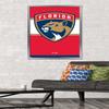 Trends International NHL Florida Panthers - Logo 21 Wall Poster, 22.375" x 34", Silver Framed Version view 2