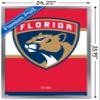 Trends International NHL Florida Panthers - Logo 21 Wall Poster, 22.375" x 34", Silver Framed Version view 3