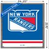 Trends International NHL New York Rangers - Logo 21 Wall Poster, 22.375" x 34", Barnwood Framed Version view 3