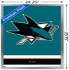 Trends International NHL San Jose Sharks - Logo 21 Wall Poster, 22.375" x 34", Silver Framed Version view 3