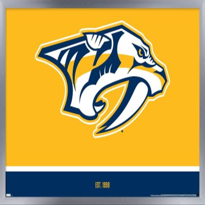 Trends International NHL Nashville Predators - Logo 21 Wall Poster, 22.375" x 34", Silver Framed Version
