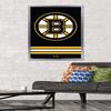 Trends International NHL Boston Bruins - Logo 21 Wall Poster, 22.375" x 34", Silver Framed Version view 2