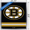 Trends International NHL Boston Bruins - Logo 21 Wall Poster, 22.375" x 34", Silver Framed Version view 3