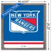 Trends International NHL New York Rangers - Logo 21 Wall Poster, 14.725" x 22.375", Barnwood Framed Version view 3