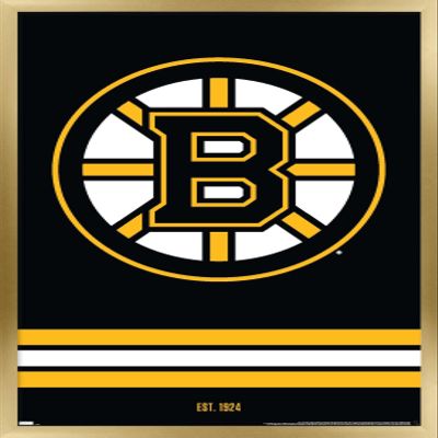Trends International NHL Boston Bruins - Logo 21 Wall Poster, 22.375" x 34", Gold Framed Version