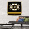 Trends International NHL Boston Bruins - Logo 21 Wall Poster, 22.375" x 34", Gold Framed Version view 2