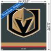 Trends International NHL Vegas Golden Knights - Logo 21 Wall Poster, 14.72" x 22.37", Premium Poster & Push Pin Bundle view 3