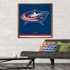 Trends International NHL Columbus Blue Jackets - Logo 21 Wall Poster, 22.375" x 34", Bronze Framed Version view 2
