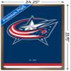 Trends International NHL Columbus Blue Jackets - Logo 21 Wall Poster, 22.375" x 34", Bronze Framed Version view 3