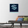 Trends International NHL Seattle Kraken - Logo 21 Wall Poster, 14.72" x 22.37", Premium Poster & Push Pin Bundle view 2