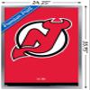 Trends International NHL New Jersey Devils - Logo 21 Wall Poster, 22.375" x 34", Silver Framed Version view 3
