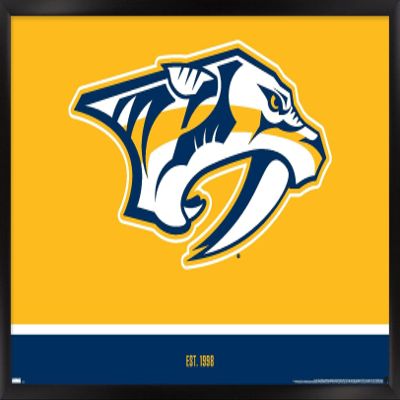Trends International NHL Nashville Predators - Logo 21 Wall Poster, 22.375" x 34", Black Framed Version