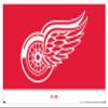 Trends International NHL Detroit Red Wings - Logo 21 Wall Poster, 22.375" x 34", White Framed Version view 1