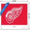 Trends International NHL Detroit Red Wings - Logo 21 Wall Poster, 22.375" x 34", White Framed Version view 3