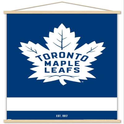 Trends International NHL Toronto Maple Leafs - Logo 21 Wall Poster, 22.375" x 34", Premium Print and Beechwood Hanger Bundle