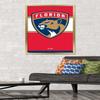 Trends International NHL Florida Panthers - Logo 21 Wall Poster, 22.375" x 34", Gold Framed Version view 2