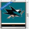 Trends International NHL San Jose Sharks - Logo 21 Wall Poster, 22.375" x 34", Barnwood Framed Version view 3
