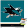 Trends International NHL San Jose Sharks - Logo 21 Wall Poster, 14.72" x 22.37", Premium Poster & Push Pin Bundle view 1