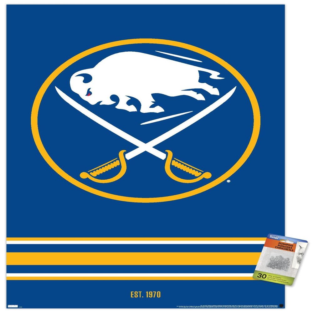 Trends International NHL Buffalo Sabres - Logo 21 Wall Poster with Pushpins
