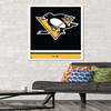 Trends International NHL Pittsburgh Penguins - Logo 21 Wall Poster, 22.375" x 34", White Framed Version view 2