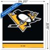 Trends International NHL Pittsburgh Penguins - Logo 21 Wall Poster, 22.375" x 34", White Framed Version view 3