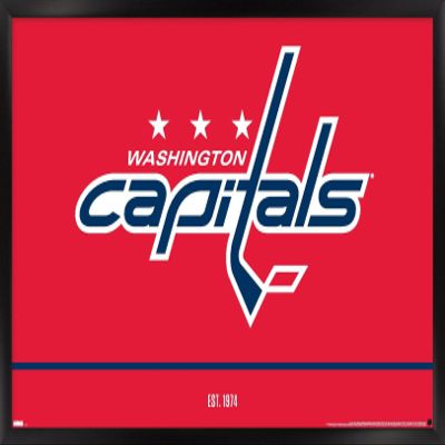 Trends International NHL Washington Capitals - Logo 21 Wall Poster, 22.375" x 34", Black Framed Version