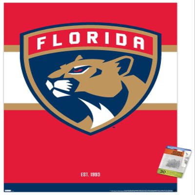 Trends International NHL Florida Panthers - Logo 21 Wall Poster with Pushpins