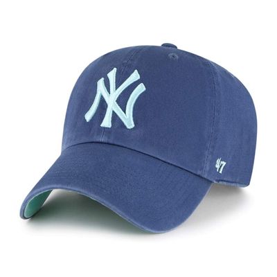 '47 New York Yankees Adjustable Cap Clean Up MLB, Timber Blue, One Size