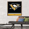Trends International NHL Pittsburgh Penguins - Logo 21 Wall Poster, 22.375" x 34", Bronze Framed Version view 2