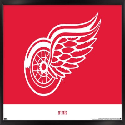 Trends International NHL Detroit Red Wings - Logo 21 Wall Poster, 22.375" x 34", Black Framed Version
