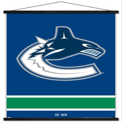 Trends International NHL Vancouver Canucks - Logo 21 Wall Poster, 22.375" x 34", Premium Print and Black Hanger Bundle