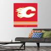 Trends International NHL Calgary Flames - Logo 21 Wall Poster with Push Pins view 2