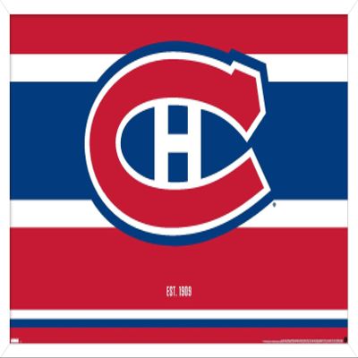 Trends International NHL Montreal Canadiens - Logo 21 Wall Poster, 14.725" x 22.375", White Framed Version