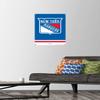 Trends International NHL New York Rangers - Logo 21 Wall Poster, 14.72" x 22.37", Premium Poster & Push Pin Bundle view 2