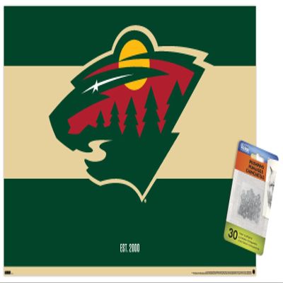 Trends International NHL Minnesota Wild - Logo 21 Wall Poster with Push Pins