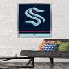 Trends International NHL Seattle Kraken - Logo 21 Wall Poster, 22.375" x 34", Silver Framed Version view 2