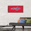 Trends International NHL Washington Capitals - Logo 21 Wall Poster, 14.725" x 22.375", Mahogany Framed Version view 2