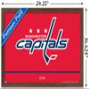 Trends International NHL Washington Capitals - Logo 21 Wall Poster, 14.725" x 22.375", Mahogany Framed Version view 3