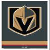 Trends International NHL Vegas Golden Knights - Logo 21 Wall Poster, 14.725" x 22.375", White Framed Version view 1