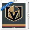 Trends International NHL Vegas Golden Knights - Logo 21 Wall Poster, 14.725" x 22.375", White Framed Version view 3