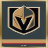 Trends International NHL Vegas Golden Knights - Logo 21 Wall Poster, 14.725" x 22.375", Gold Framed Version view 1