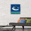 Trends International NHL Vancouver Canucks - Logo 21 Wall Poster, 14.725" x 22.375", Silver Framed Version view 2