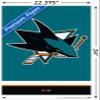 Trends International NHL San Jose Sharks - Logo 21 Wall Poster, 22.37" x 34.00", Premium Poster & Push Pin Bundle view 3