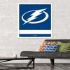Trends International NHL Tampa Bay Lightning - Logo 21 Wall Poster, 22.375" x 34", White Framed Version view 2