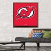 Trends International NHL New Jersey Devils - Logo 21 Wall Poster, 22.375" x 34", Mahogany Framed Version view 2