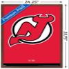 Trends International NHL New Jersey Devils - Logo 21 Wall Poster, 22.375" x 34", Mahogany Framed Version view 3