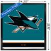 Trends International NHL San Jose Sharks - Logo 21 Wall Poster, 22.375" x 34", Black Framed Version view 3