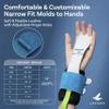LEVIERO Gymnastics Grips Set Narrow Squeeze, Grips for Gymnastics Girls, Dowel Grips with Soft Leather, Double Buckle Wrist Closure, and Adjustable Finger Holes, for All Ages - (Aqua, 3) view 4