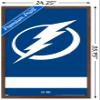 Trends International NHL Tampa Bay Lightning - Logo 21 Wall Poster, 22.375" x 34", Mahogany Framed Version view 3